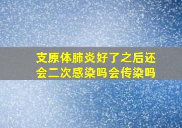 支原体肺炎好了之后还会二次感染吗会传染吗