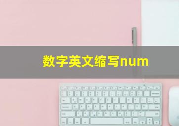 数字英文缩写num