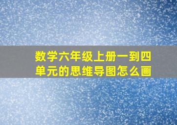 数学六年级上册一到四单元的思维导图怎么画