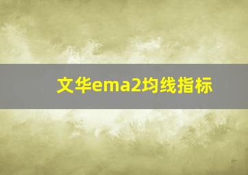 文华ema2均线指标