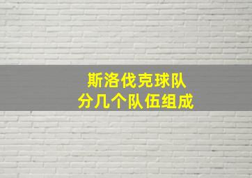 斯洛伐克球队分几个队伍组成