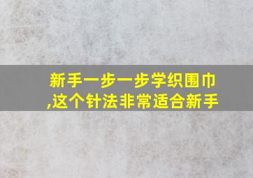 新手一步一步学织围巾,这个针法非常适合新手