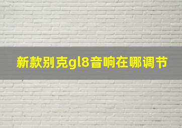 新款别克gl8音响在哪调节