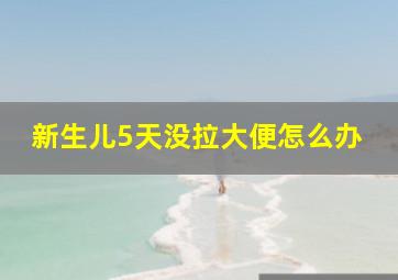 新生儿5天没拉大便怎么办