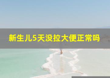 新生儿5天没拉大便正常吗