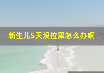 新生儿5天没拉屎怎么办啊