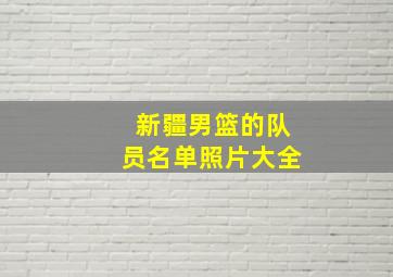 新疆男篮的队员名单照片大全