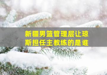 新疆男篮管理层让琼斯担任主教练的是谁