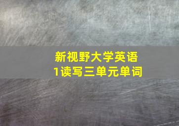 新视野大学英语1读写三单元单词