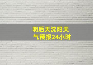 明后天沈阳天气预报24小时