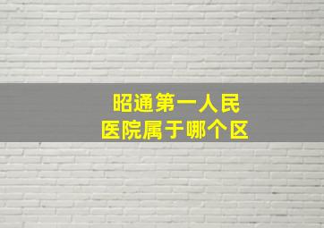 昭通第一人民医院属于哪个区