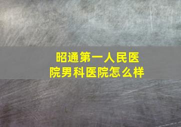 昭通第一人民医院男科医院怎么样