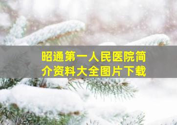 昭通第一人民医院简介资料大全图片下载