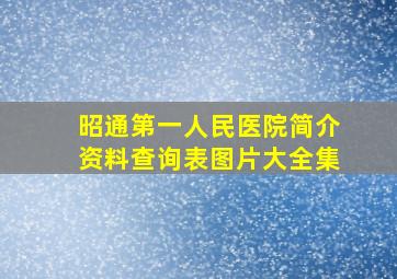 昭通第一人民医院简介资料查询表图片大全集