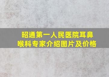 昭通第一人民医院耳鼻喉科专家介绍图片及价格