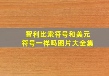 智利比索符号和美元符号一样吗图片大全集