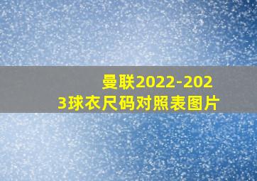 曼联2022-2023球衣尺码对照表图片