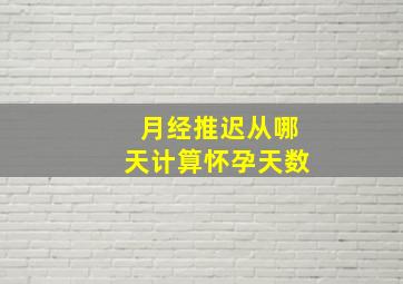 月经推迟从哪天计算怀孕天数