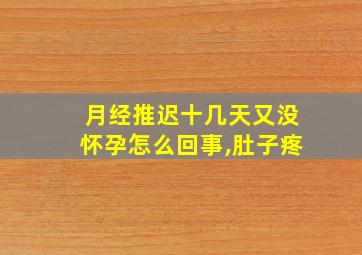 月经推迟十几天又没怀孕怎么回事,肚子疼