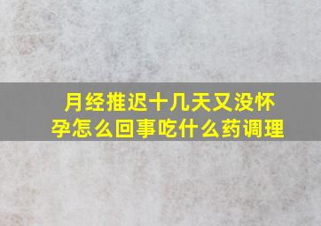 月经推迟十几天又没怀孕怎么回事吃什么药调理