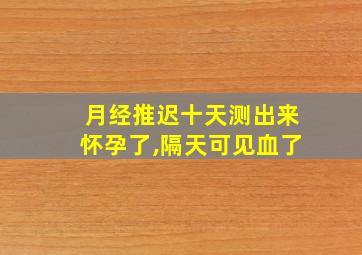 月经推迟十天测出来怀孕了,隔天可见血了