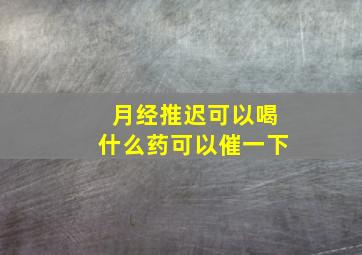 月经推迟可以喝什么药可以催一下