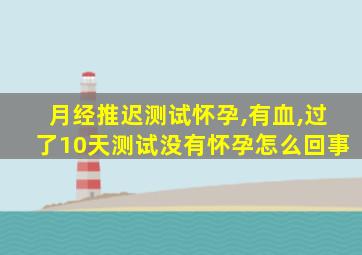 月经推迟测试怀孕,有血,过了10天测试没有怀孕怎么回事