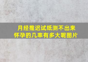 月经推迟试纸测不出来怀孕的几率有多大呢图片