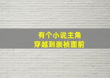 有个小说主角穿越到崇祯面前