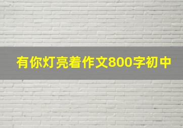 有你灯亮着作文800字初中