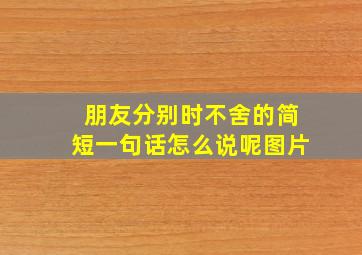 朋友分别时不舍的简短一句话怎么说呢图片