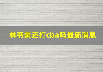 林书豪还打cba吗最新消息