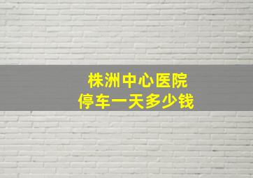 株洲中心医院停车一天多少钱