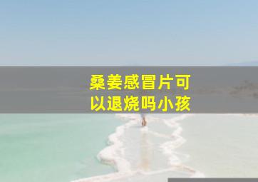 桑姜感冒片可以退烧吗小孩