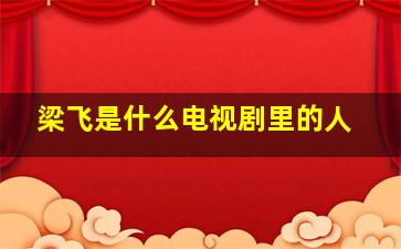 梁飞是什么电视剧里的人