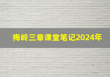 梅岭三章课堂笔记2024年