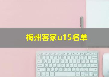 梅州客家u15名单