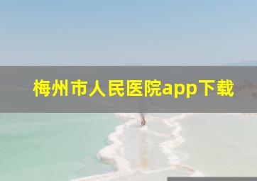 梅州市人民医院app下载