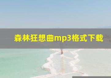 森林狂想曲mp3格式下载