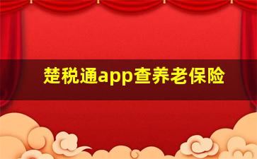 楚税通app查养老保险