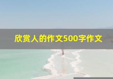 欣赏人的作文500字作文