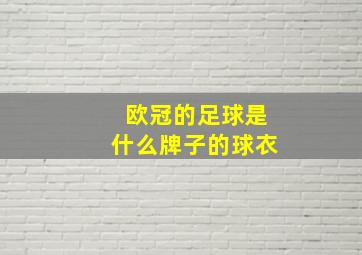 欧冠的足球是什么牌子的球衣