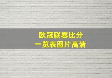 欧冠联赛比分一览表图片高清