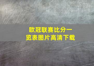 欧冠联赛比分一览表图片高清下载