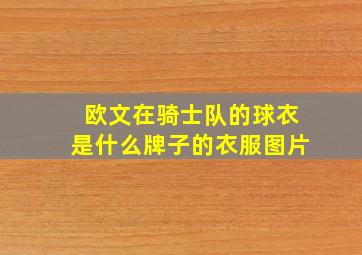 欧文在骑士队的球衣是什么牌子的衣服图片