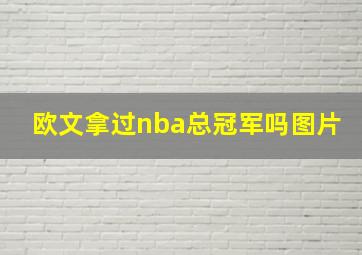 欧文拿过nba总冠军吗图片