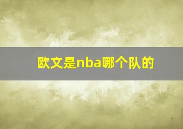 欧文是nba哪个队的