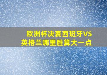 欧洲杯决赛西班牙VS英格兰哪里胜算大一点