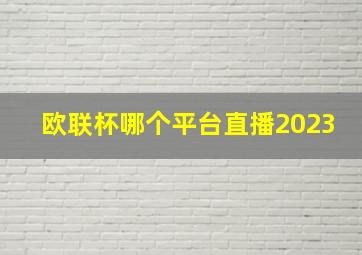 欧联杯哪个平台直播2023