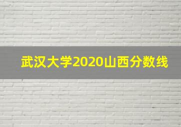 武汉大学2020山西分数线